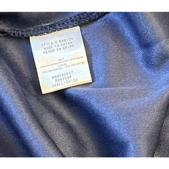 Miss Avenue Ladies S Navy Blue Maxi Dress Sleeveless Elastic Top Ruffled Boho - Picture 8 of 8